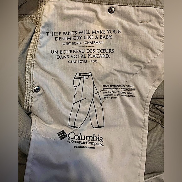 Columbia Pants Men’s 34x31 Beige Cargo Relaxed Fit Straight Leg - Picture 5 of 5